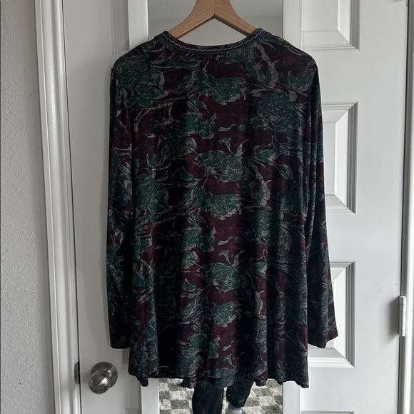 Soft Surroundings tunic hippie top embroidery boho floral 1X - Picture 6 of 7